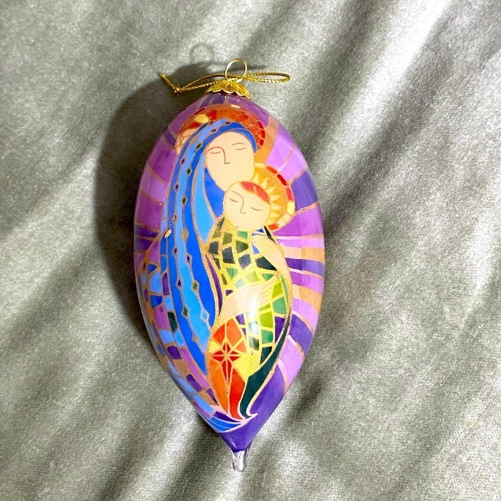 Pier 1 Christmas Ornament "Li Bien" 2010 Hand Painted Blown Glass Boxed #16